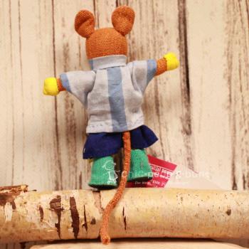 Stofftier Maus mit Hose und Hemd